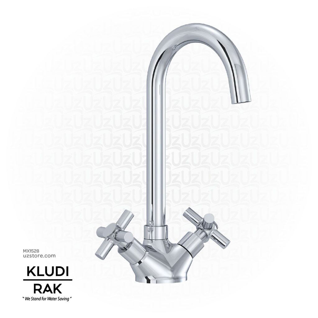 KLUDI RAK Premier X Dual Controlled Sink Mixer DN 15 
with Swivel Spout, RAK34000-03