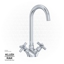 KLUDI RAK Premier X Dual Controlled Sink Mixer DN 15 
with Swivel Spout, RAK34000-03