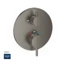 GROHE Atrio Safety bath tub mixer for 2 outlets with integrated shut off/diverter valve , 24359AL0 , brushed hard graphite