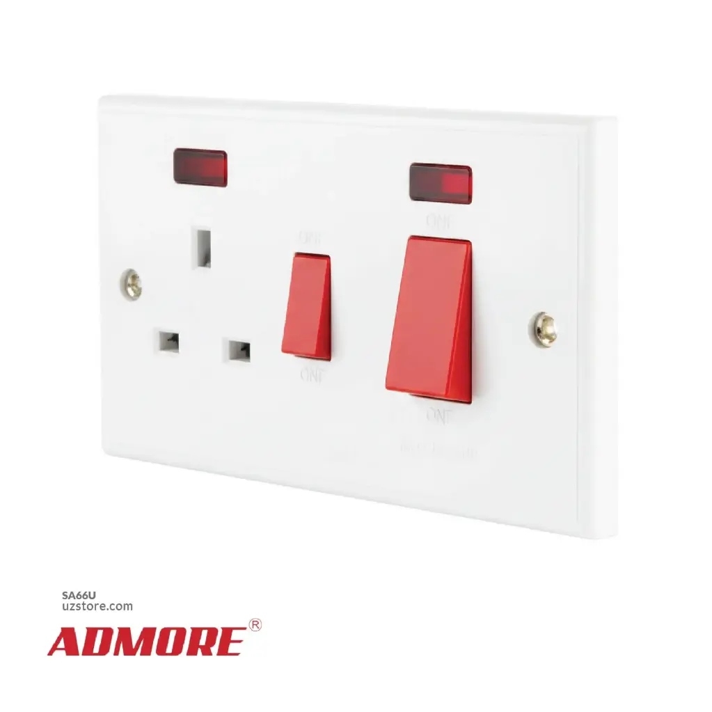 Switch Soket Double Universal 6*3 Admore (VZ0389) Admore
