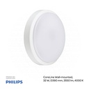 Philips CoreLine Wall-mounted, 32 W, D390 mm, 3550 lm, 4000 K, IP65 WL140V LED34S/840 PSU WH 911401847882