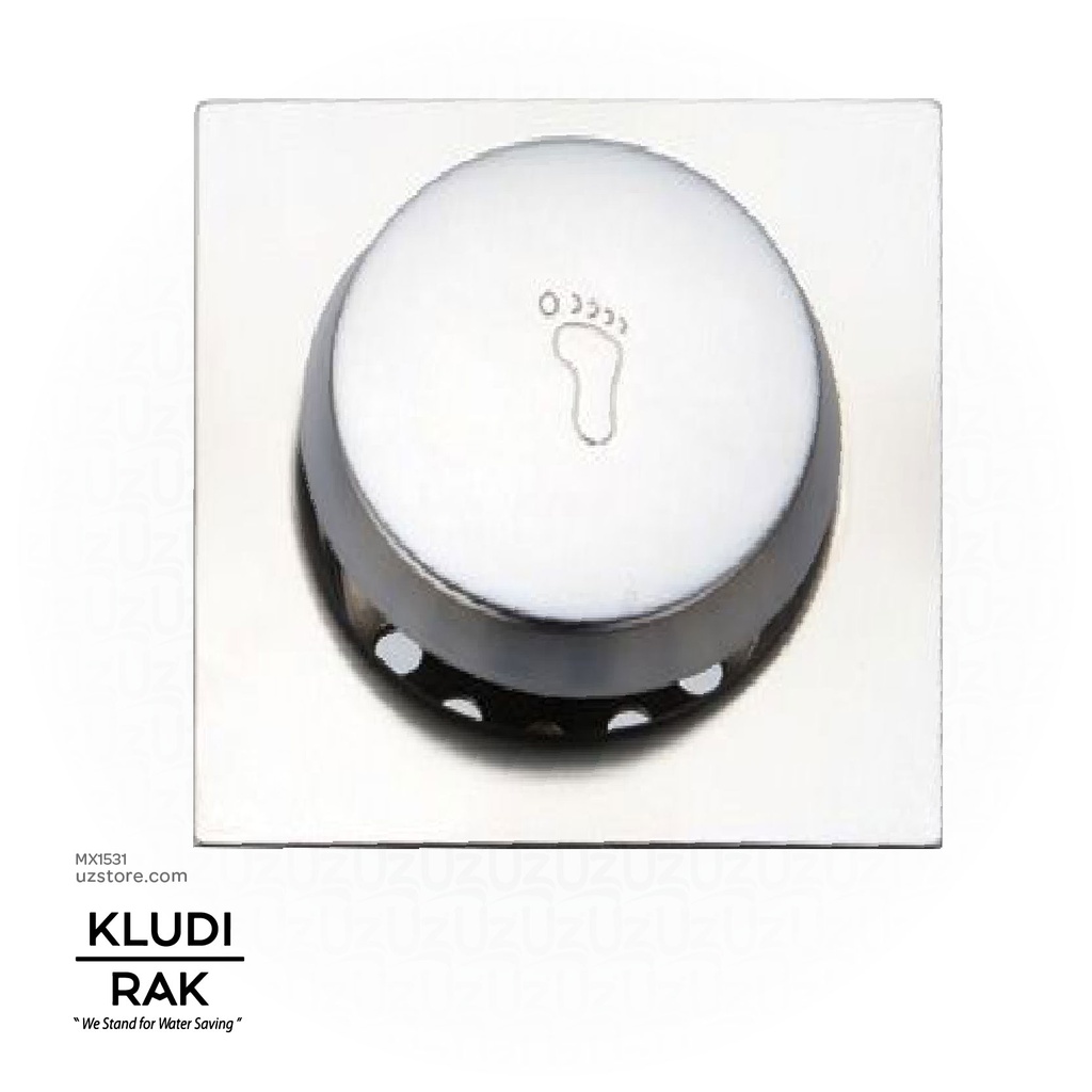 KLUDI RAK Push Type Floor Drain,
100 x 100 mm S.S 304 Mirror Finish,
 RAK90740-1