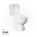 RAK - FLORA Water Closet 65CM P trap + Flush Tank & Seat Cover FL16AWHA+FL20AWHA+FL05SCQRAWHA