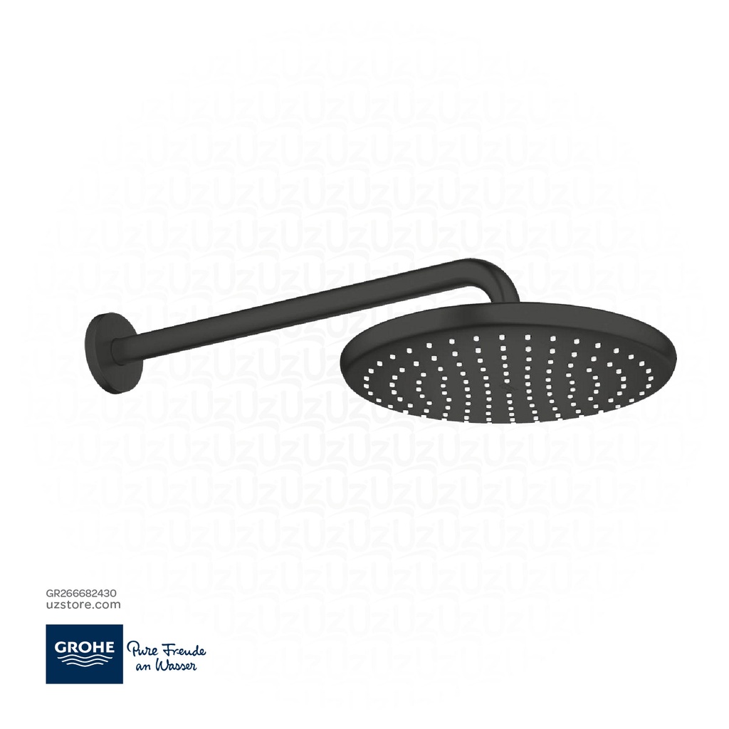 GROHE Tempesta 250 Head shower set 380 mm , 1 spray , 266682430 , matt black
