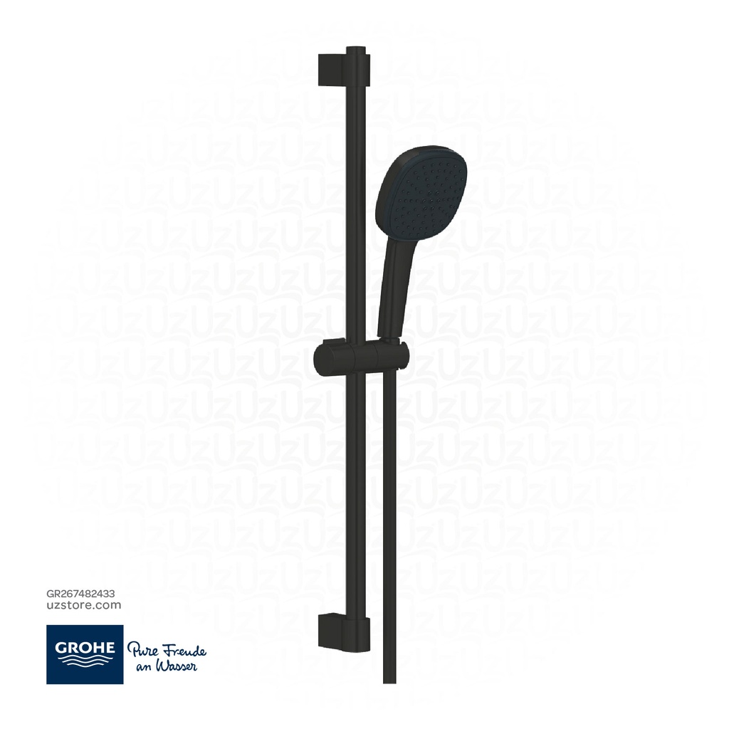 GROHE Tempesta Cube 110 Shower rail set 2 sprays (Rain , Jet) , 267482433 , matt black