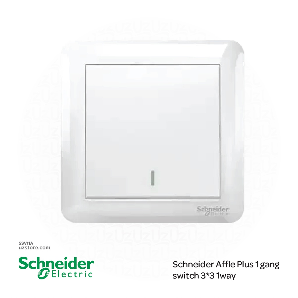 Schneider Affle Plus 1 gang switch 3*3 1way