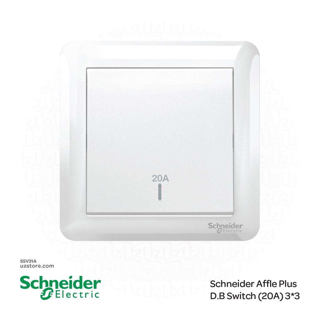 Schneider Affle Plus D.B Switch (20A) 3*3