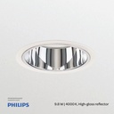 Philips LuxSpace Mini, recessed, 9.8 W, D150 mm, 1350 lm, 4000 K, UGR19, High-gloss reflector, IP20 DN561B LED12S/840 PSU-E C WH 910505100920