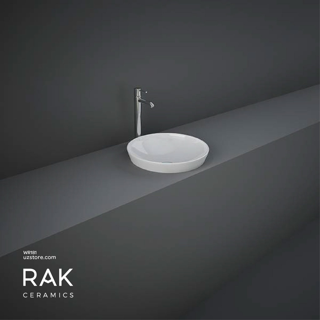 RAK CERAMIC VARIANT DROP IN WASH BASIN (ROUND) 36CM VARDI13600AWHA