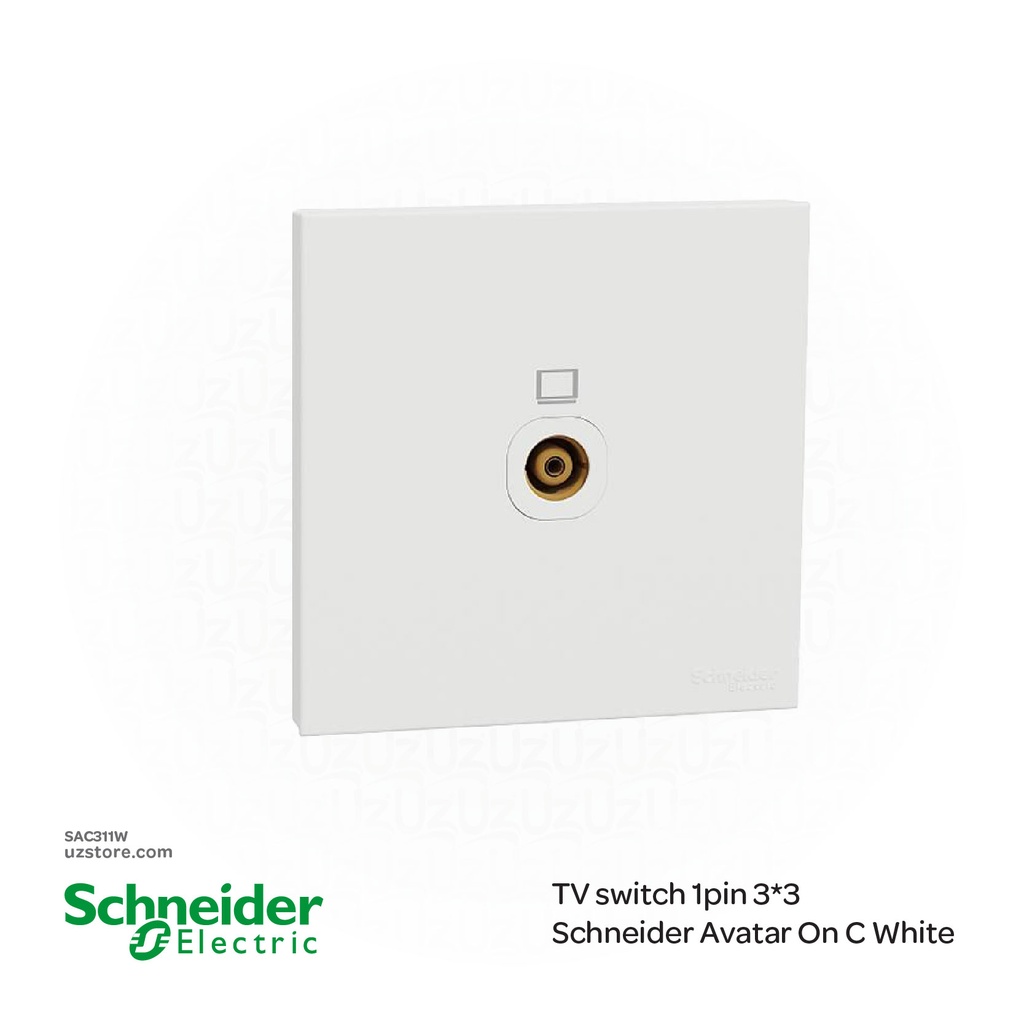TV switch 1pin 3*3 Schneider Avatar On C White
