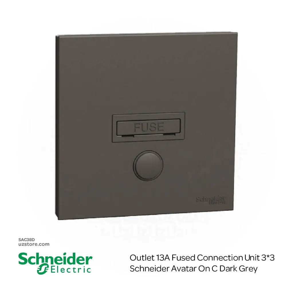 Outlet 13A Fused Connection Unit 3*3 Schneider Avatar On C Dark Grey ( E8730FSGDG )