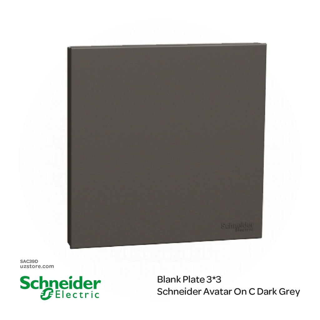 Blank Plate 3*3 Schneider Avatar On C Dark Grey