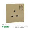 Switch socket 13A 3*3 Schneider Avatar On C Wine Gold (8715-WG)