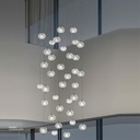 Pendant lamp Ø:1000*H7000 Acrylic Black Mirror 3000K , 6521-1000-42