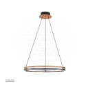 Pendant lamp Ø:600*1 Stainless steel Rose gold+Mirror Black 3000K , D81616-600