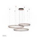 Pendant lamp Ø:800*2
600*1 Stainless steel Rose gold+Mirror Black 3000K , 81616-8+8+6