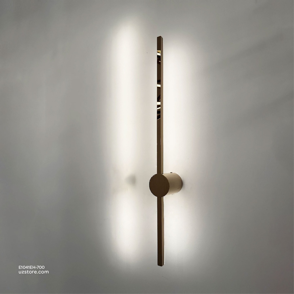 Wall lamp H:700 Stainless steel Mirror Black 3000K , 1019-700