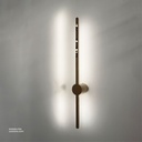 Wall lamp H:700 Stainless steel Mirror Black 3000K , 1019-700