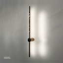 Wall lamp H:900 Stainless steel Mirror Black 3000K , 1019-900