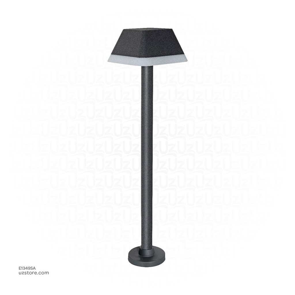 Outdoor LED light, Matt Black, 12W, 3000-3500K, Die casting aluminum+PC(anti UV), SMD, 155*155*600MM, SH-2022111FD/600