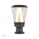 Outdoor LED light, Matt Black, 16W, 3000-3500K, Die casting aluminum+PC(anti UV), SMD, φ170*300MM, SH-202237S/300