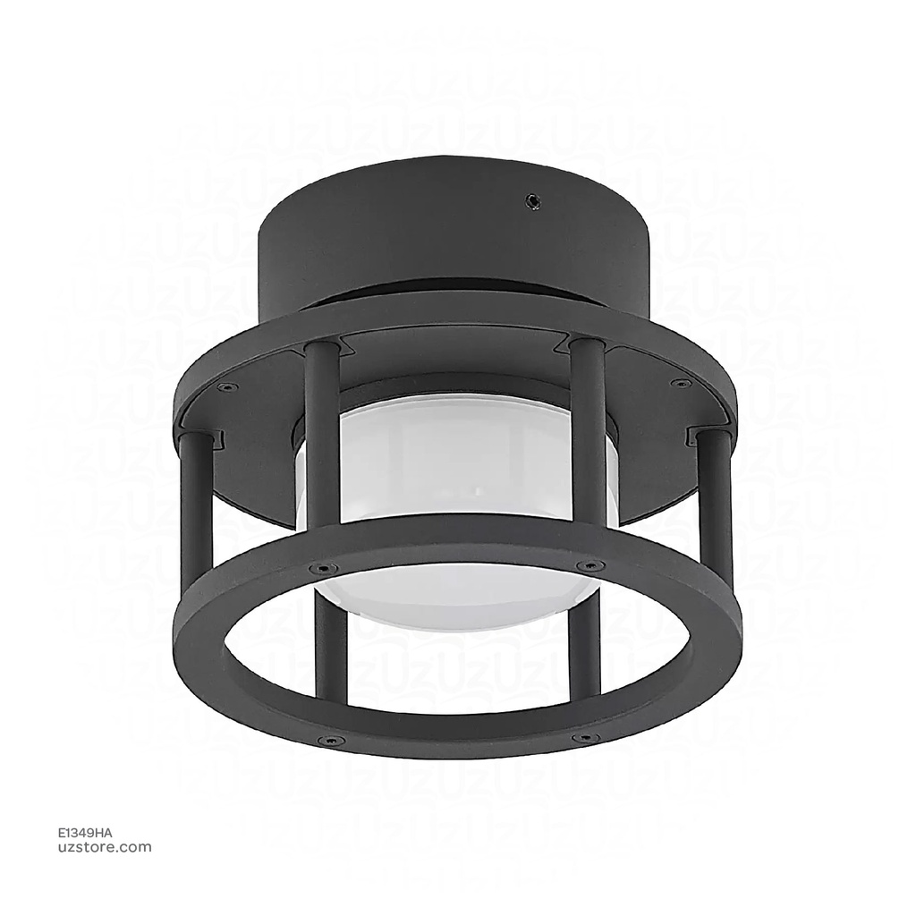 Outdoor LED light, Matt Black, 18W, 3000-3500K, Die casting aluminum+PC(anti UV), SMD, φ170*135MM, SH-202291RD/135