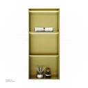 Gold Stainless steel Triple Niche wall with light 90x28x12.5cm , B3023K-LED-L
