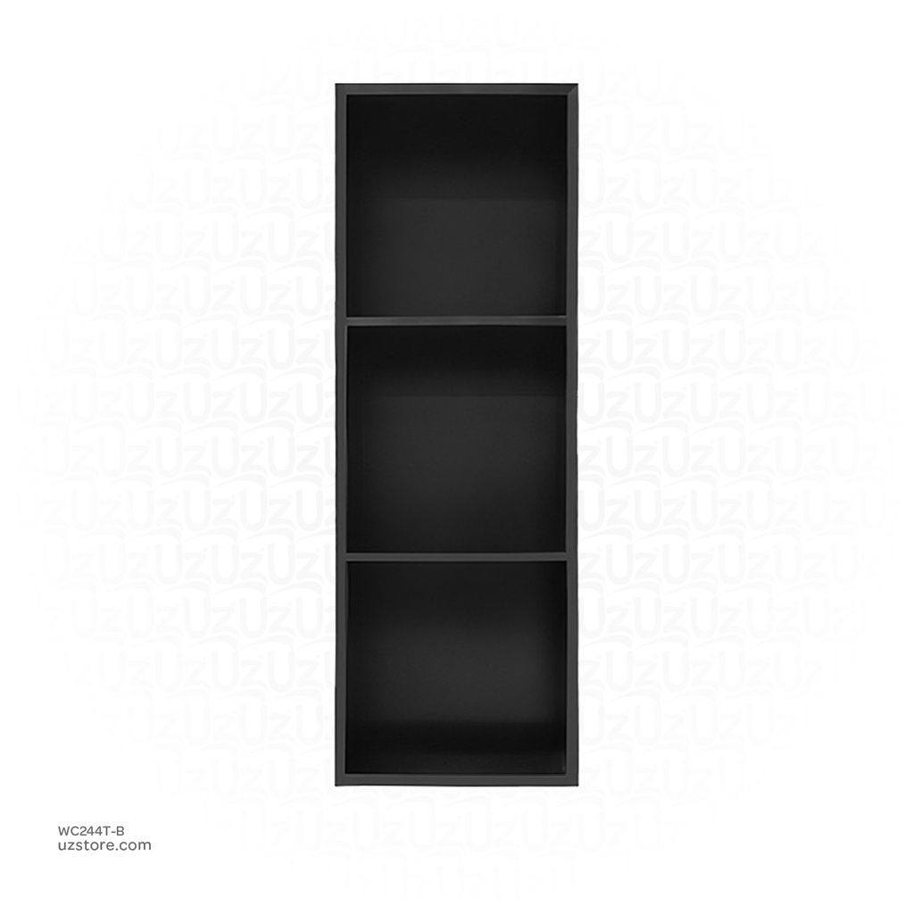 [WC244T-B] Matt Black Stainless steel Triple Niche wall with light  , B3023B-LED-L