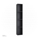 Matt Black Stainless steel Quadruple Niche wall with light  , B4024B-LED-L