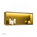 Gold Stainless steel Single Niche walls with light 100x50x12.5cm , B10021K-LED