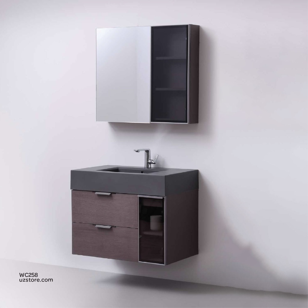 WashBasin Cabinet, Side Cabinet and Mirror  with LED light KZA-2398080 800*480*620