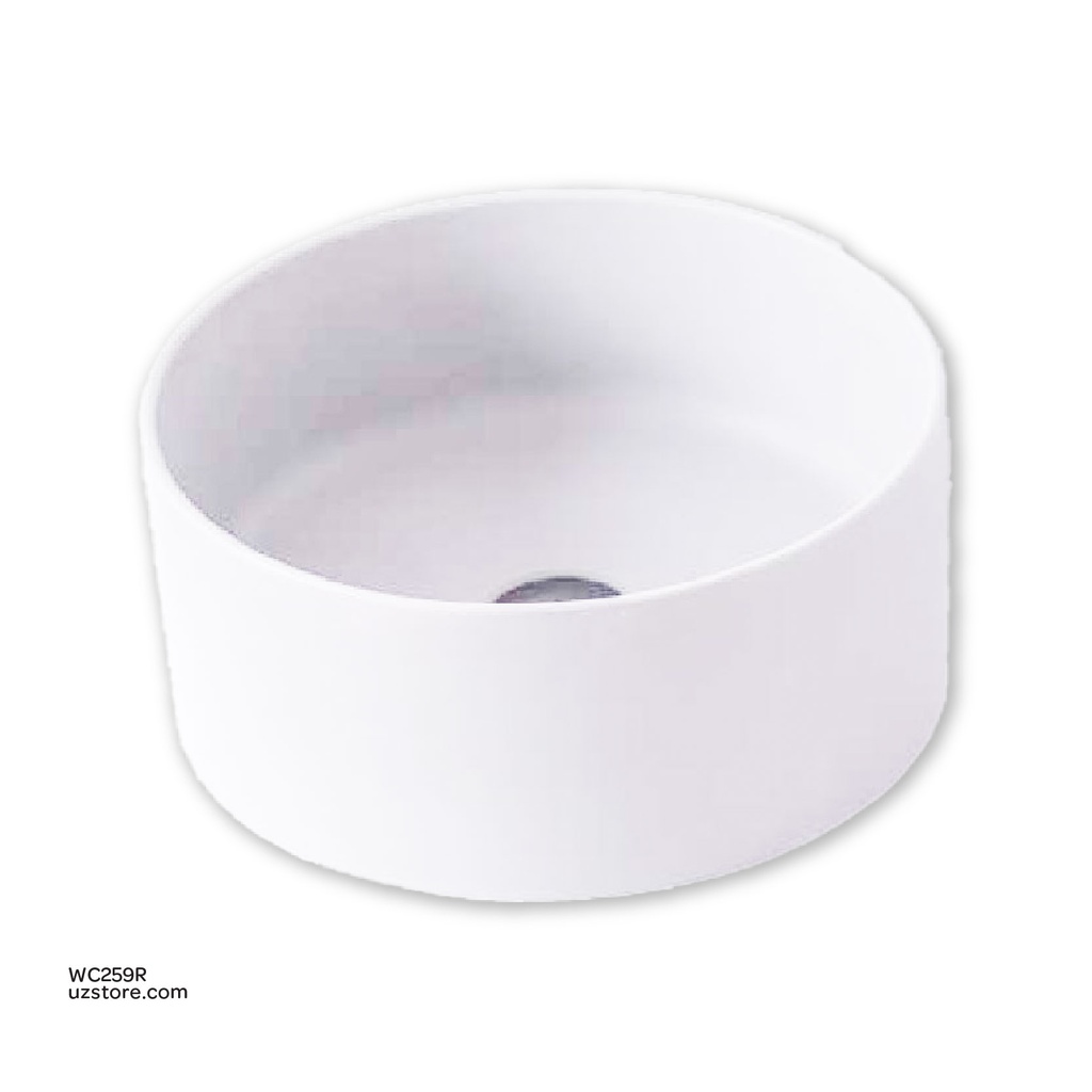 Basin,round, made of Corian, White Matt KZA-23106090B 360*360*170