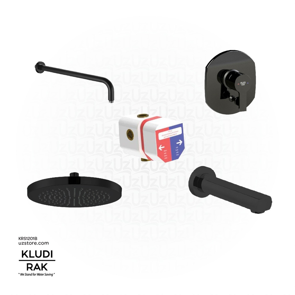 KLUDI RAK Concealed Black Shower Bundle 201B 