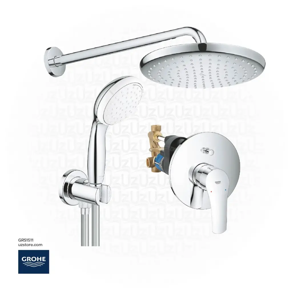 GROHE Concealed Shower Bundle 511 ( Eurosmart OHM set bath +Concealed body+ Head Shower 25 cm+ Hand Shower set )   