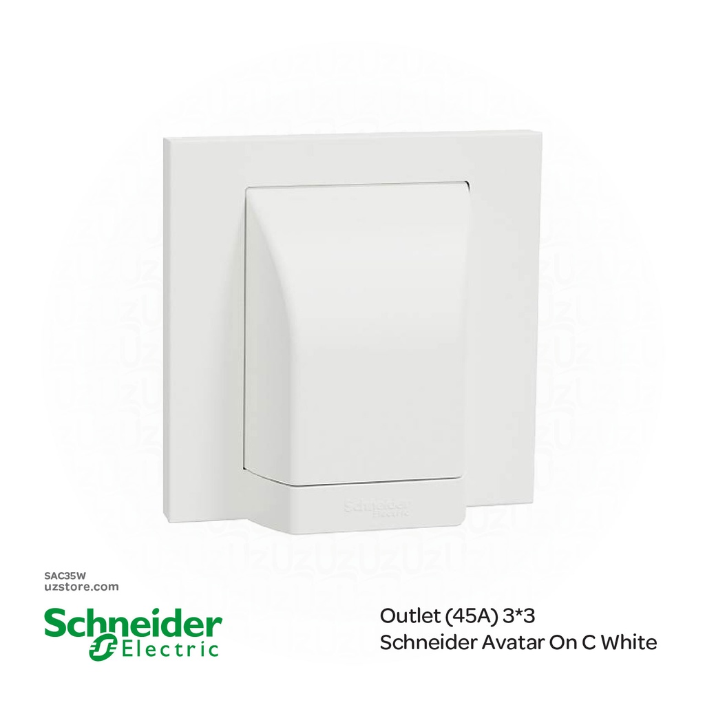 Outlet (45A) 3*3 Schneider Avatar On C White