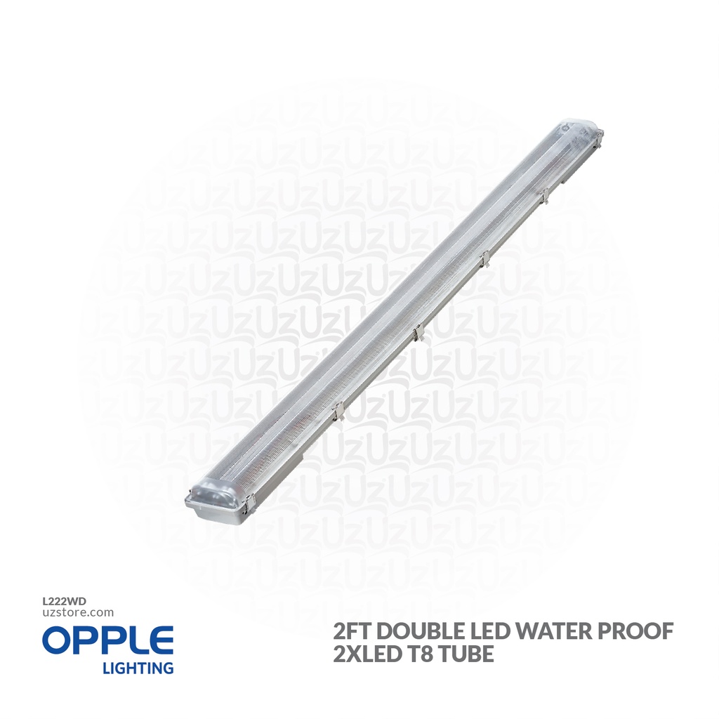 OPPLE 2Ft Double LED Water Proof EP2 L600-2T-SE-GP 2xLED T8 Tube 531001002500 / 531001002600 