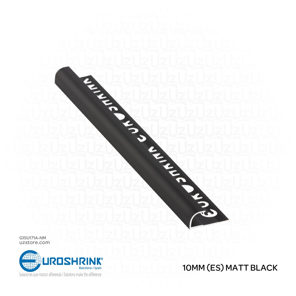 UROSHRINK Spain Tile Corner Steel Trim 171A-NM-10 Negro Mate 10MM (ES) Matt Black