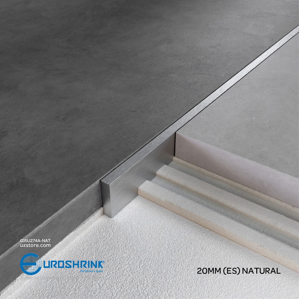 UROSHRINK Spain Tile Corner Steel Trim 274A-Natural(NAT)  20MM (ES) Natural