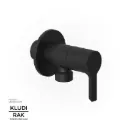 KLUDI RAK Brass Black Angle Valve 1/4 Turn Matt Black RAK13013.BK2