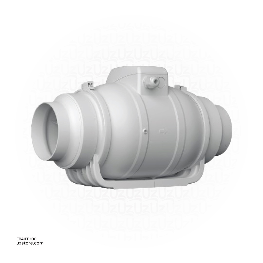 [ER411T-100] In line mixerd flow Axial duct fan ERA TYPHOON 100 2SP 4'' Made in Russia 