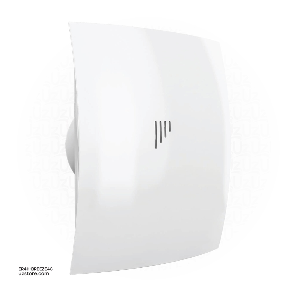 Exhaust fan BB D100 with back draught shutter ERA BREEZE 4C Matt White Made in Russia