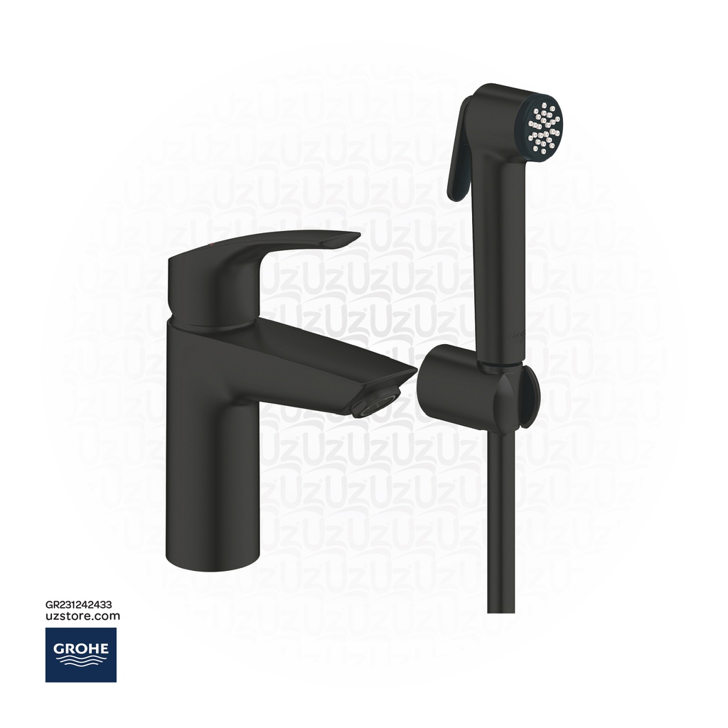 GROHE Eurosmart SLM Basin Mixer S-Size Smth w/shw Set 231242433, matt black