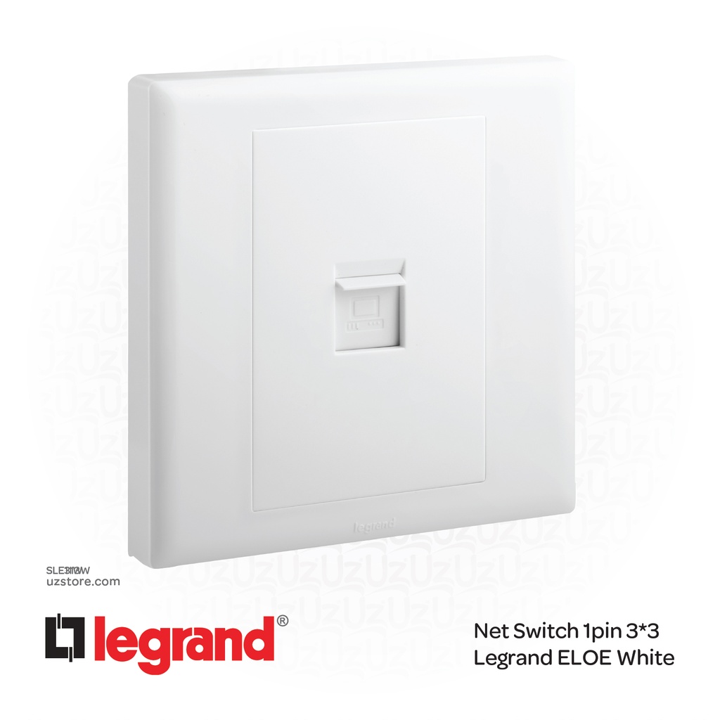 Net Switch 1pin 3*3 Legrand ELOE White