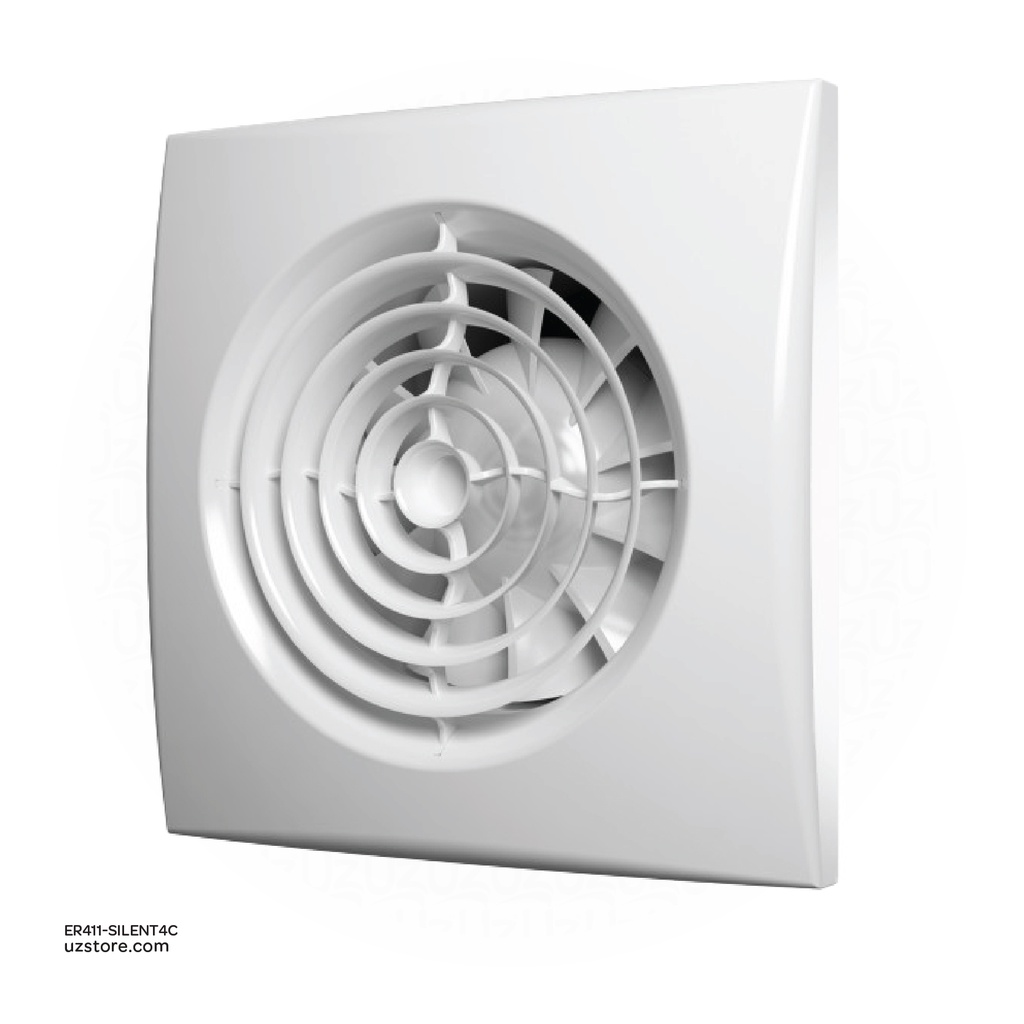 [ER411-Silent4C] Axial Exhaust fan with back flow valve ⌀100 ERA SILENT 4C TURBO (Made in Russia)