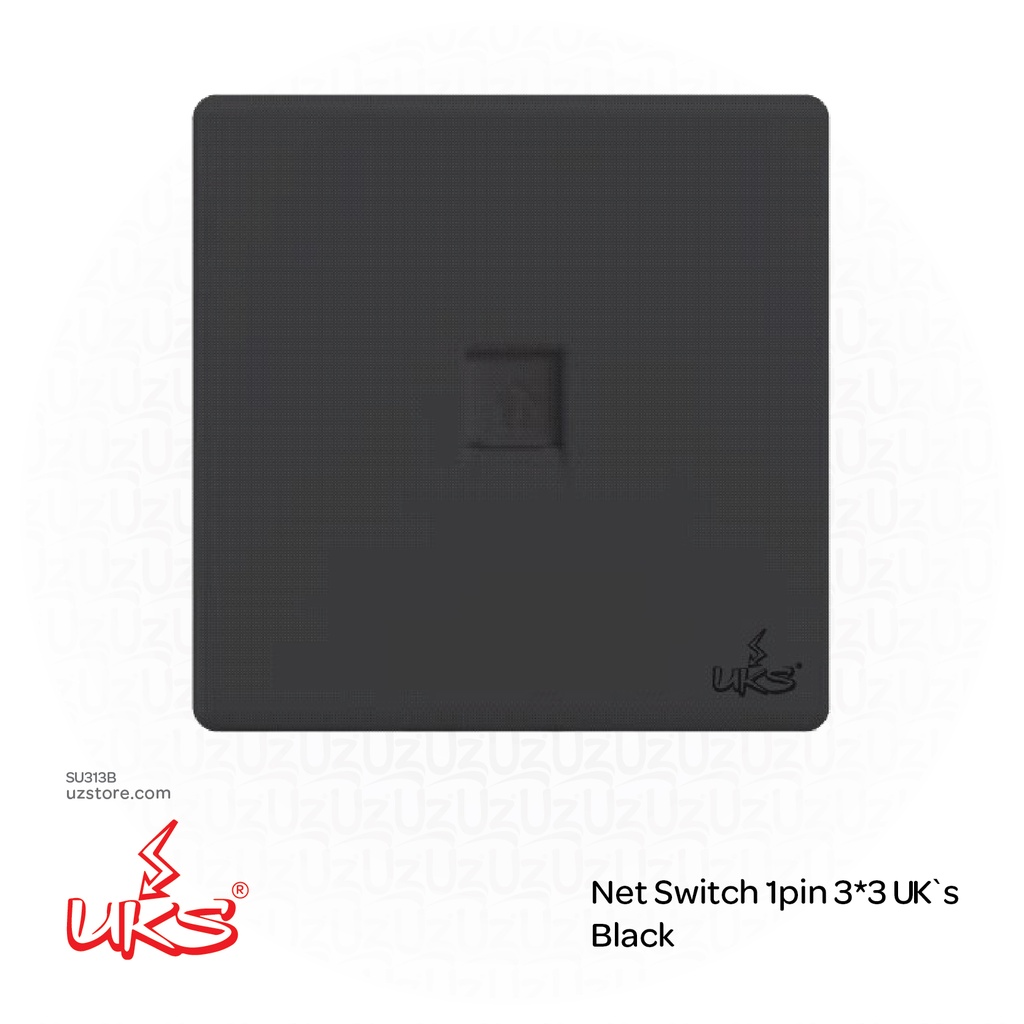 [SU313B] Net Switch 1pin 3*3 UK`s BKV15RJ45/1 Black