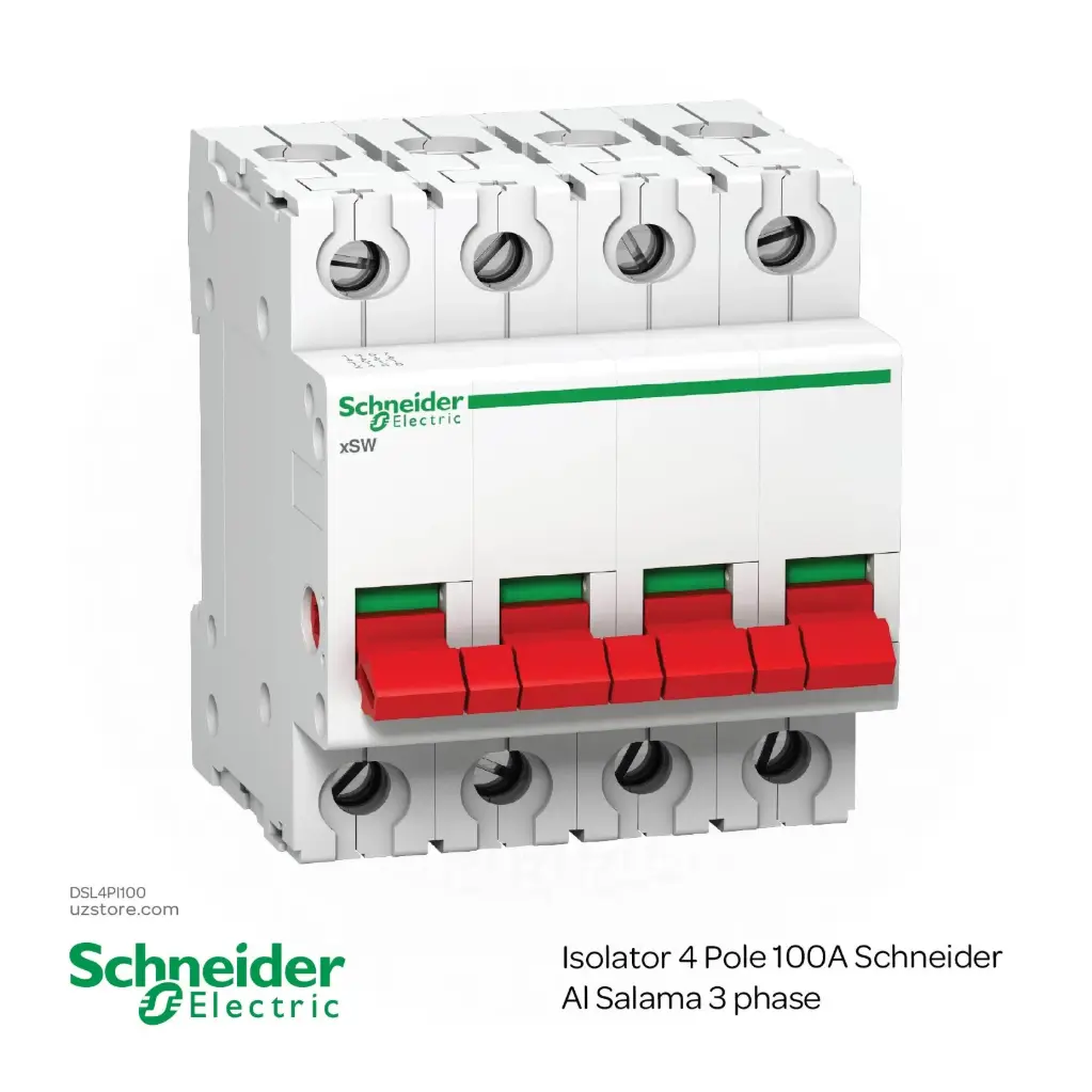 Isolator 4 Pole 100A Schneider Al Salama 3 phase