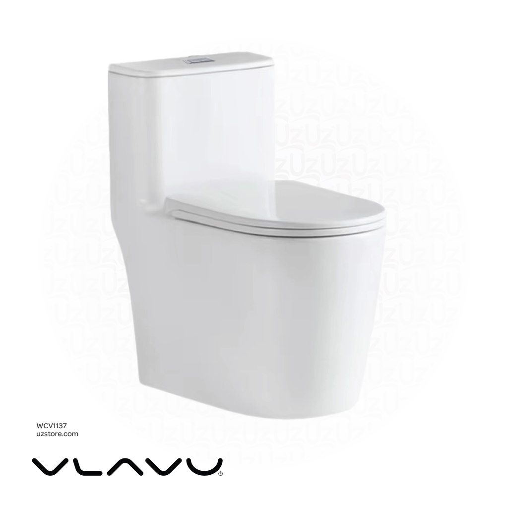 [WCV1137] Vlavu Washdown one-piece toilet  Rimless dual-flush , S-trap 250mm , UF seat cover WCV1137 