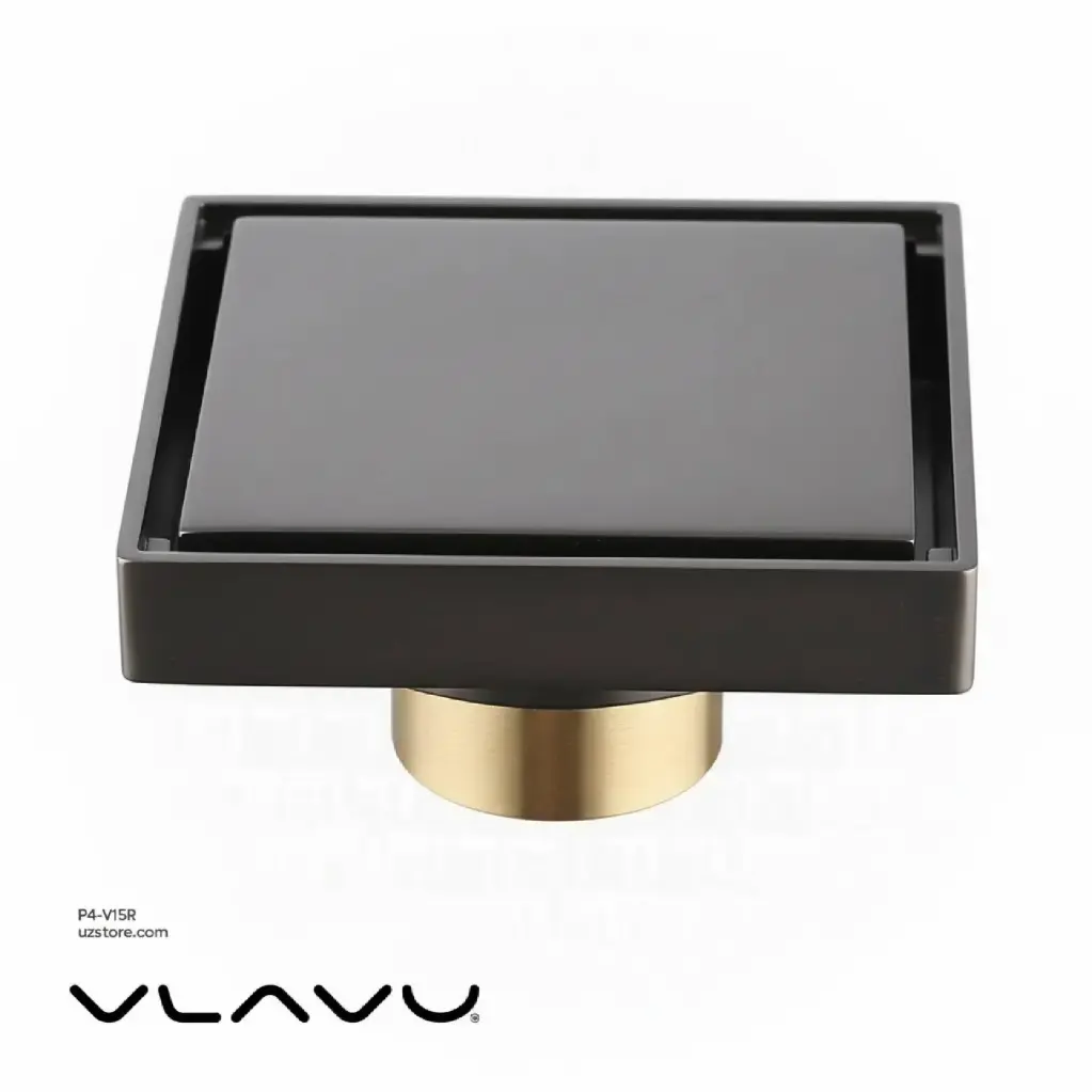 [P4-V15R] Vlavu Floor Drain (SUS304) – Outlet 100mm (4"), Drainage Accessory, 150×150mm, Gun Grey