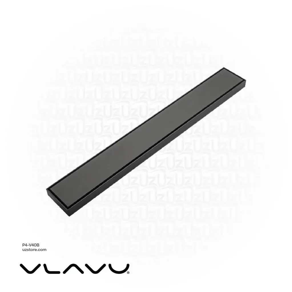 Vlavu Linear Drainer (SUS304) – Outlet 50mm (2"), Drainage Accessory, 55×400mm, Matt Black