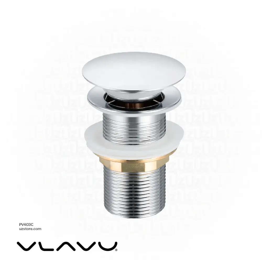 [PV403C] Vlavu Copper Waste Set – Without Overflow Hole – Chrome